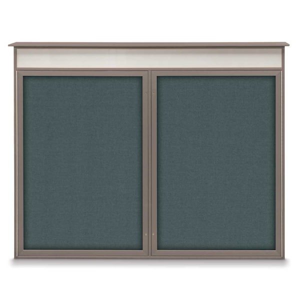 United Visual Products Single Door Enclosed Indoor Letterboard UV1125-SATIN-BLACK - main